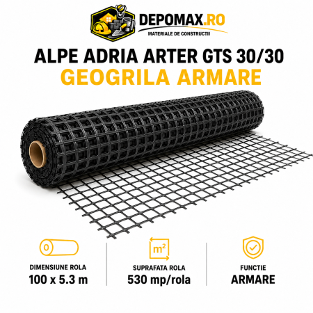 Alpe Adria Arter GTS 30/30 Geogrila de armare 5,3 x 100 m, 530 mp/rola